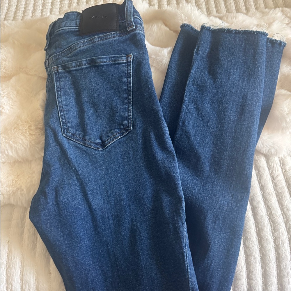 Express 90s Slim Dark Blue Ankle Jeans